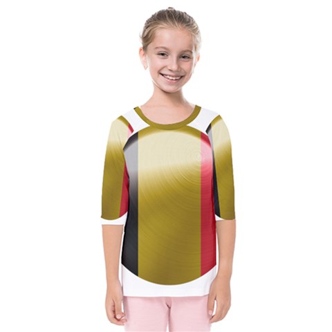 Belgium Flag Country Europe Kids  Quarter Sleeve Raglan Tee by Sapixe