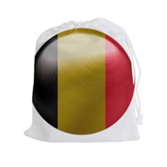 Belgium Flag Country Europe Drawstring Pouch (xxl) by Sapixe