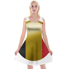 Belgium Flag Country Europe Reversible Velvet Sleeveless Dress by Sapixe