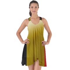 Belgium Flag Country Europe Show Some Back Chiffon Dress by Sapixe