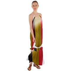 Belgium Flag Country Europe Cami Maxi Ruffle Chiffon Dress by Sapixe