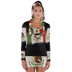 Flag Mexico Country National Long Sleeve Hooded T-shirt by Sapixe