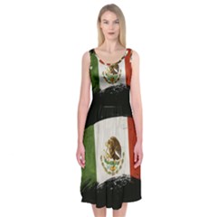 Flag Mexico Country National Midi Sleeveless Dress