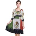 Flag Mexico Country National Quarter Sleeve Waist Band Dress View1