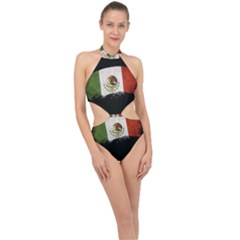 Flag Mexico Country National Halter Side Cut Swimsuit by Sapixe