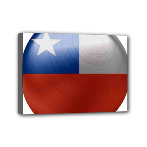 Chile Flag Country Chilean Mini Canvas 7  X 5  (stretched)