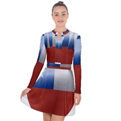 Chile Flag Country Chilean Long Sleeve Panel Dress by Sapixe