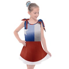 Chile Flag Country Chilean Kids  Tie Up Tunic Dress