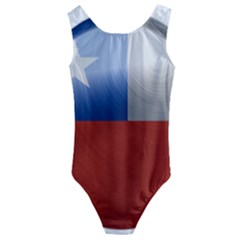 Chile Flag Country Chilean Kids  Cut-out Back One Piece Swimsuit