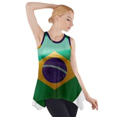 Brazil Flag Country Symbol Side Drop Tank Tunic by Sapixe