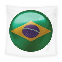 Brazil Flag Country Symbol Square Tapestry (large)