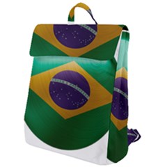 Brazil Flag Country Symbol Flap Top Backpack by Sapixe