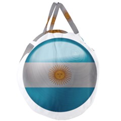 Argentina Flag Country Nation Giant Round Zipper Tote by Sapixe