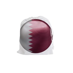 Qatar Flag Country Nation National Drawstring Pouch (medium) by Sapixe