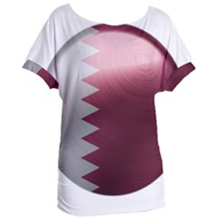 Qatar Flag Country Nation National Women s Oversized Tee by Sapixe