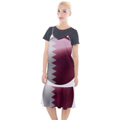 Qatar Flag Country Nation National Camis Fishtail Dress