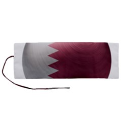 Qatar Flag Country Nation National Roll Up Canvas Pencil Holder (m)