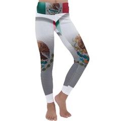 Mexico Flag Country National Kids  Lightweight Velour Classic Yoga Leggings by Sapixe