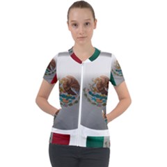 Mexico Flag Country National Short Sleeve Zip Up Jacket by Sapixe