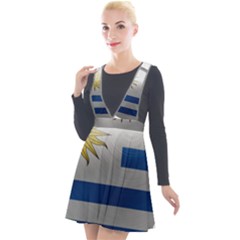 Uruguay Flag Country Symbol Nation Plunge Pinafore Velour Dress