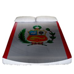 Peru Flag Country Symbol Nation Fitted Sheet (queen Size) by Sapixe