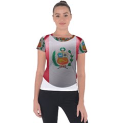 Peru Flag Country Symbol Nation Short Sleeve Sports Top  by Sapixe