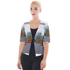 Peru Flag Country Symbol Nation Cropped Button Cardigan