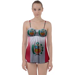 Peru Flag Country Symbol Nation Babydoll Tankini Set