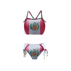 Peru Flag Country Symbol Nation Girls  Tankini Swimsuit