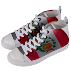 Peru Flag Country Symbol Nation Women s Mid-top Canvas Sneakers