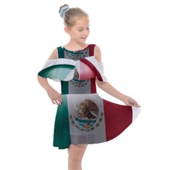 Flag Home Country National Symbol Kids  Shoulder Cutout Chiffon Dress by Sapixe