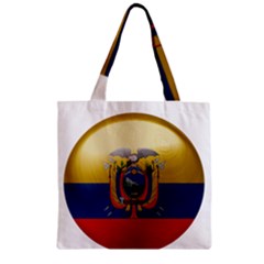 Ecuador Flag Ecuadorian Country Zipper Grocery Tote Bag