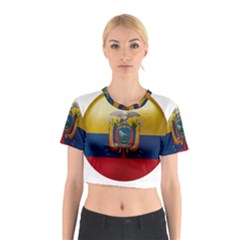 Ecuador Flag Ecuadorian Country Cotton Crop Top by Sapixe