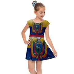 Ecuador Flag Ecuadorian Country Kids  Cap Sleeve Dress