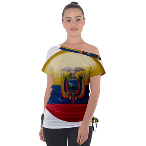 Ecuador Flag Ecuadorian Country Tie-up Tee by Sapixe