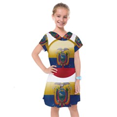 Ecuador Flag Ecuadorian Country Kids  Drop Waist Dress