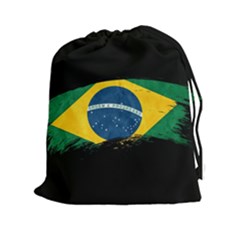 Flag Brazil Country Symbol Drawstring Pouch (xxl) by Sapixe