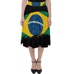 Flag Brazil Country Symbol Classic Midi Skirt