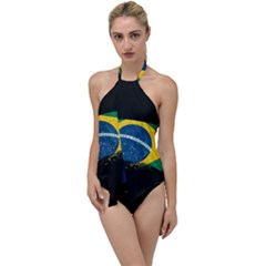 Flag Brazil Country Symbol Go With The Flow One Piece Swimsuit by Sapixe