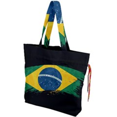 Flag Brazil Country Symbol Drawstring Tote Bag by Sapixe