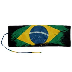 Flag Brazil Country Symbol Roll Up Canvas Pencil Holder (m) by Sapixe