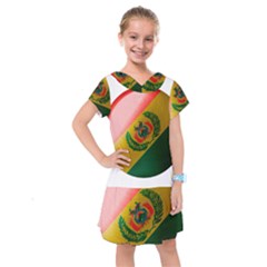 Bolivia Flag Country National Kids  Drop Waist Dress by Sapixe