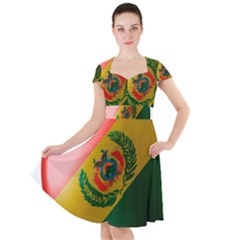 Bolivia Flag Country National Cap Sleeve Midi Dress by Sapixe