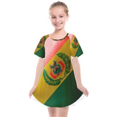 Bolivia Flag Country National Kids  Smock Dress by Sapixe