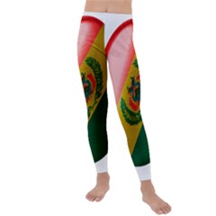 Bolivia Flag Country National Kids  Lightweight Velour Leggings by Sapixe