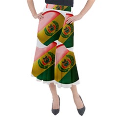 Bolivia Flag Country National Midi Mermaid Skirt by Sapixe