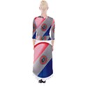 Paraguay Flag Country Nation Quarter Sleeve Wrap Maxi Dress View2