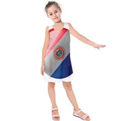 Paraguay Flag Country Nation Kids  Sleeveless Dress by Sapixe