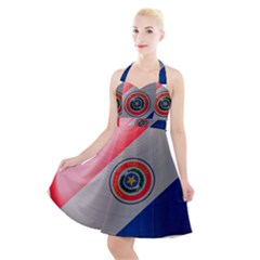 Paraguay Flag Country Nation Halter Party Swing Dress  by Sapixe