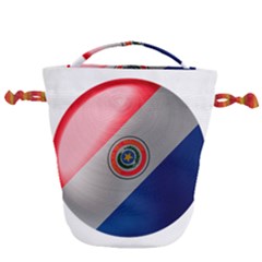 Paraguay Flag Country Nation Drawstring Bucket Bag by Sapixe